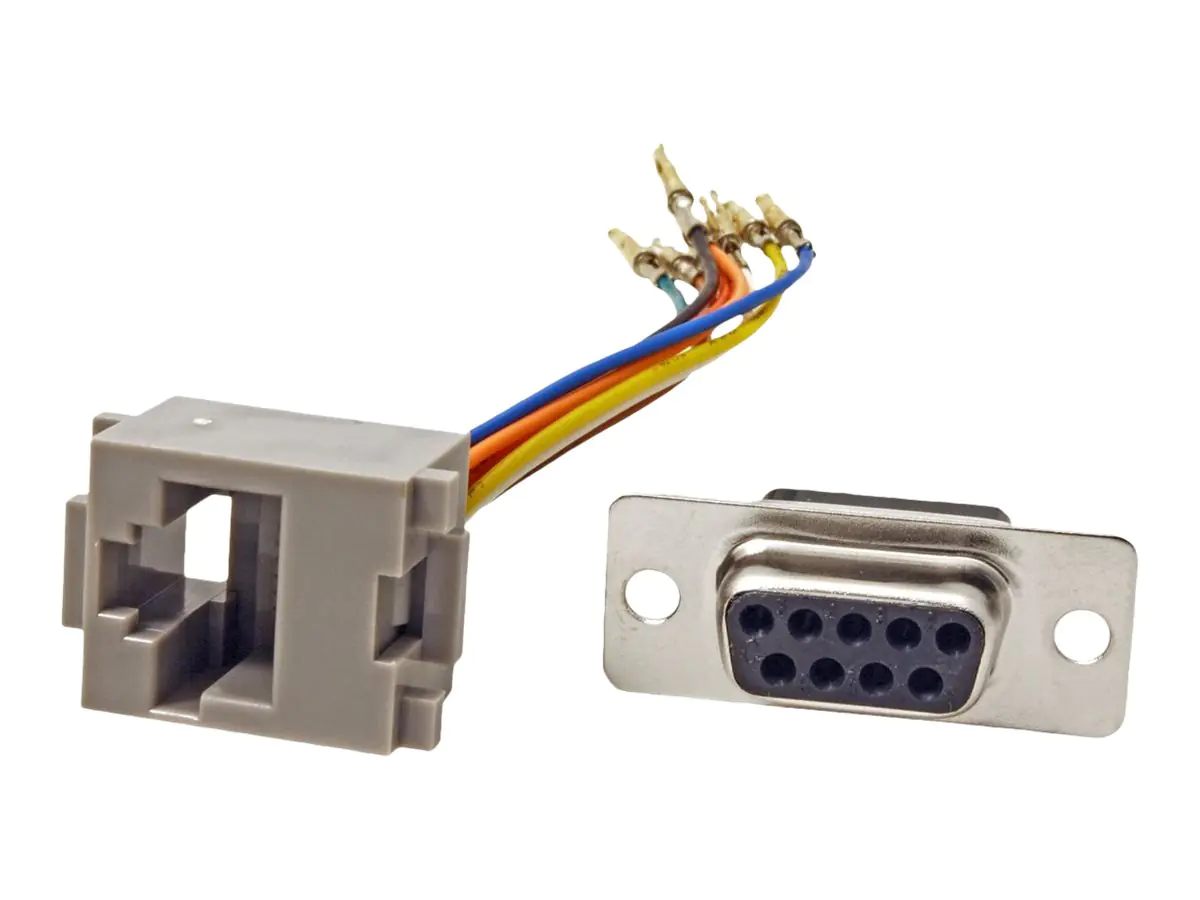 Roline - Serieller RS-232-Adapter - DB-9 (W) zu RJ-45 (W) - Silber