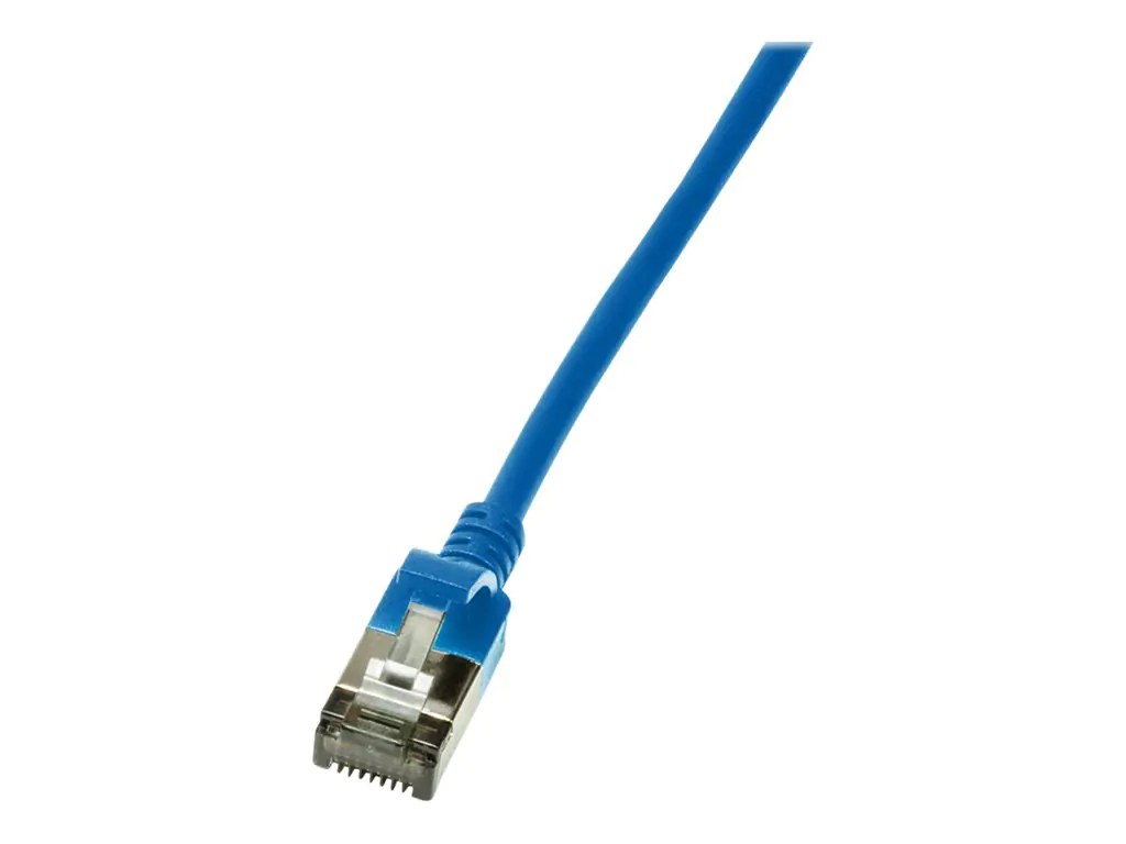 LogiLink Ultraflex SlimLine - Patch-Kabel - RJ-45 (M) zu RJ-45 (M) - 2 m - 3.8 mm - shielded PIMF - CAT 6a - geschirmt, halogenfrei, geformt - Blau, RAL 5015