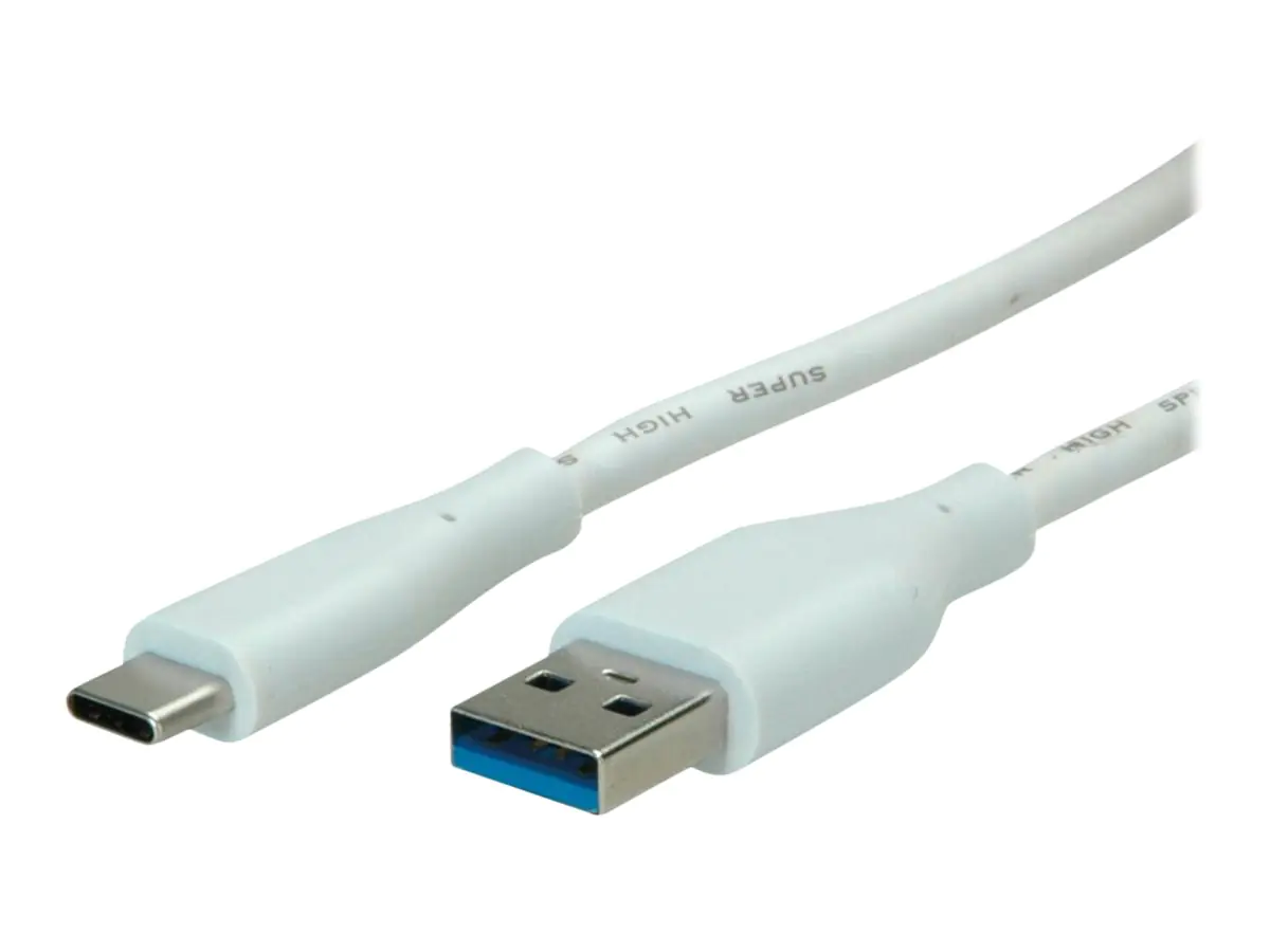 VALUE - USB-Kabel - USB Typ A (M) zu 24 pin USB-C (M) - USB 3.2 Gen 1 - 5 V - 3 m - USB Power Delivery (3A, 15W) - weiß VALUE - USB-Kabel - USB Typ A (M) zu 24 pin USB-C (M) - USB 3.2 Gen 1 - 5 V - 3 m - USB Power Delivery (3A, 15W) - weiß