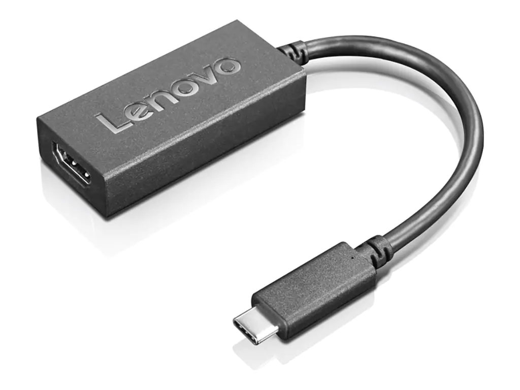 Lenovo Videoadapter - USB-C männlich zu HDMI weiblich - 24 cm - Schwarz - Unterstützung für 4K60Hz (3840 x 2160) 4X90R61022