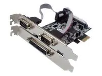 Longshine LCS-6322M - Adapter Parallel/Seriell - PCIe - parallel, Seriell - 3 Anschlüsse