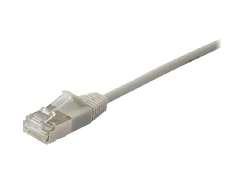 equip Slim - Patch-Kabel - RJ-45 (M) zu RJ-45 (M) - 25 cm - S/FTP - CAT 6a - geformt, ohne Haken - beige