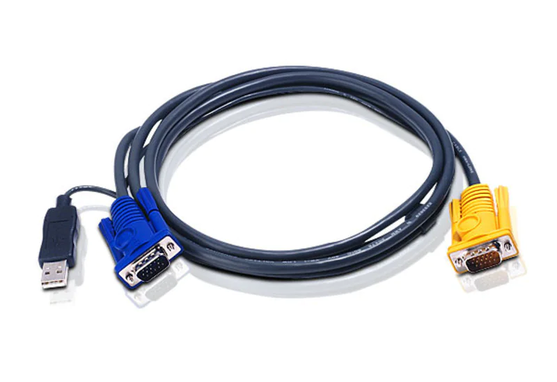 ATEN 2L-5202UP - Tastatur- / Video- / Maus- (KVM-) Kabel - USB, HD-15 (VGA) (M) zu HD-15 (VGA) (M) - 1.8 m ATEN 2L-5202UP - Tastatur- / Video- / Maus- (KVM-) Kabel - USB, HD-15 (VGA) (M) zu HD-15 (VGA) (M) - 1.8 m