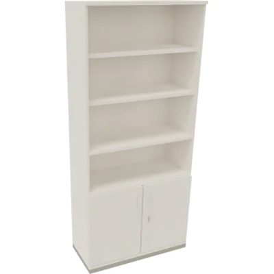 Kombischrank 2OH Tür 4OH Regal B1000xT442xH2221mm si/Weiß Kombischrank 2OH Tür 4OH Regal B1000xT442xH2221mm si/Weiß