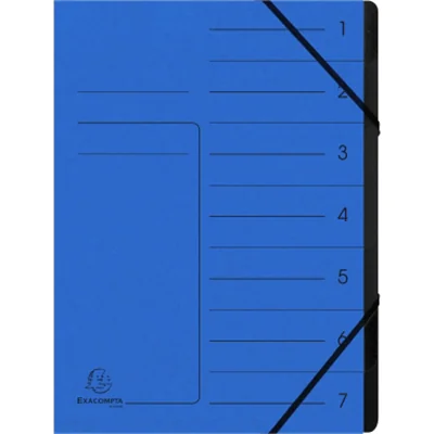 Exacompta 540702E, Project folder, A4, Karton, Blau, 355 g/m², Gummiband