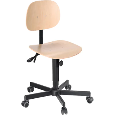meychair Arbeitsdrehstuhl Workster Light W2 ca. 48-60cm Stahl buche natur