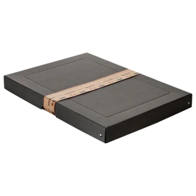 Falken Aufbewahrungsbox PureBox Black 32 x 4 x 44 cm (B x H x T) DIN A3 Pappe schwarz