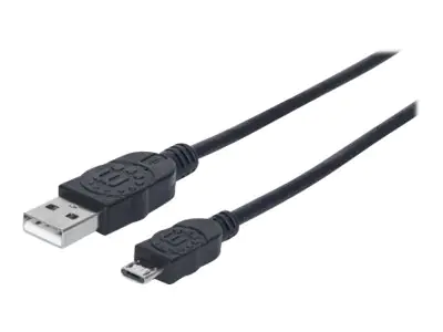 Manhattan USB-Kabel Abgeschirmt 325677 50 cm Schwarz