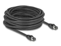 Delock - Netzwerkkabel - RJ-45 (M) zu RJ-45 (M) - 10 m - 7.5 mm - S/FTP - CAT 8.1 - ohne Haken, bis zu 40 Gbps Datentransferrate - Schwarz