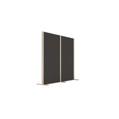 magnetoplan® Stellwand Akustik Wood 214 x 180 cm (B x H) Zweibeinstativ Filz grau