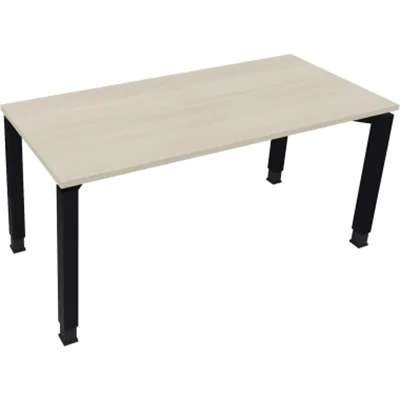 Schreibtisch Vierfuß Quadratrohr B1600xT700xH680-820 an/Akazie hell Schreibtisch Vierfuß Quadratrohr B1600xT700xH680-820 an/Akazie hell