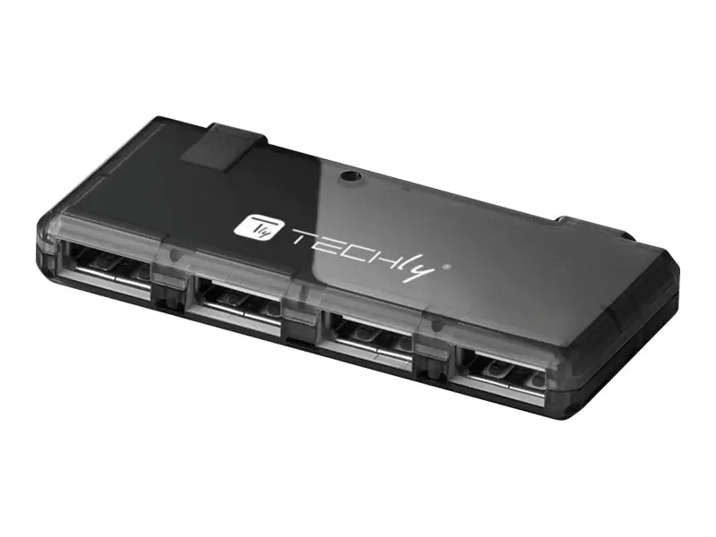 Techly Mini - Hub - 4 x USB 2.0 - Desktop