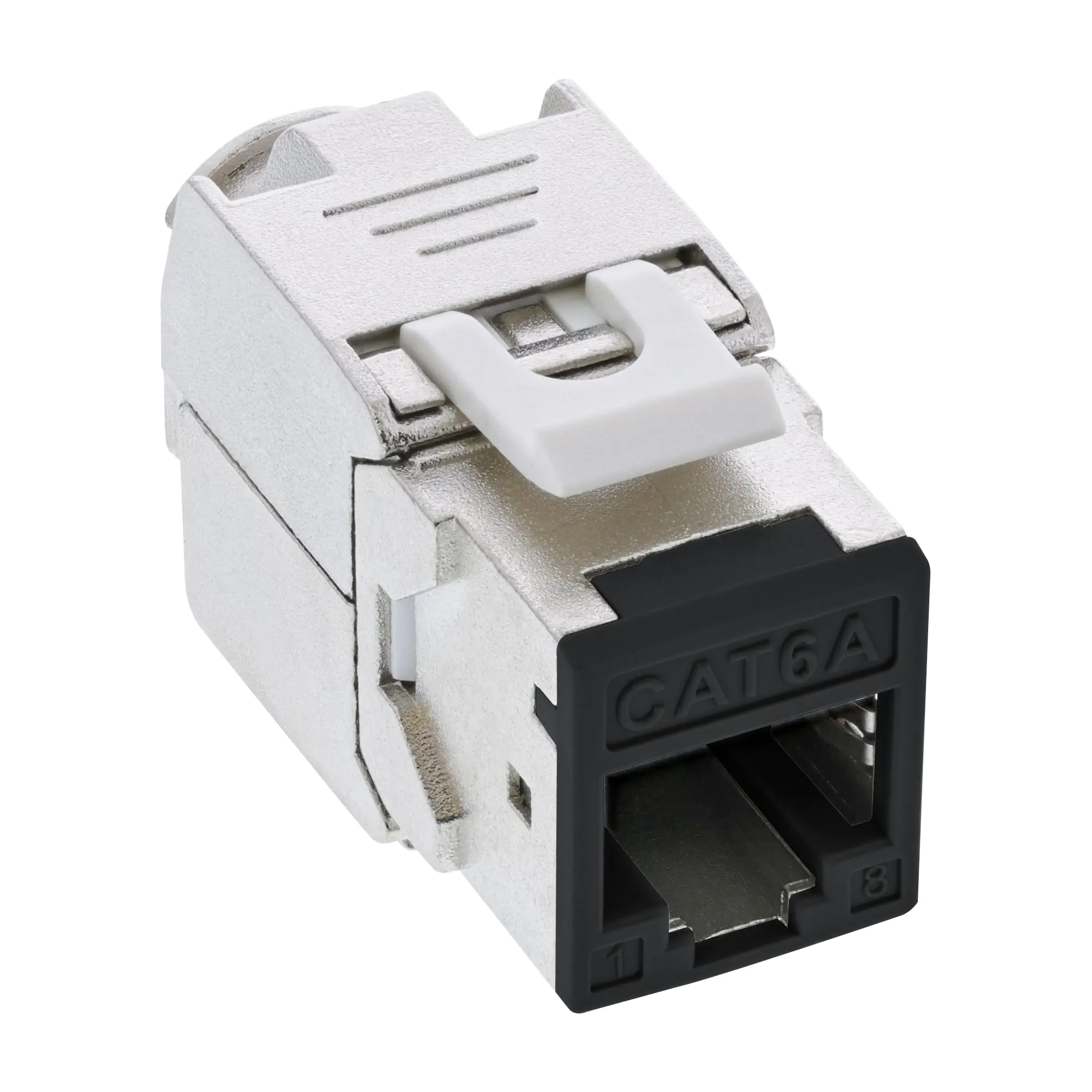 InLine 8er Pack Keystone RJ45 Buchse geschirmt Cat.6A schwarz