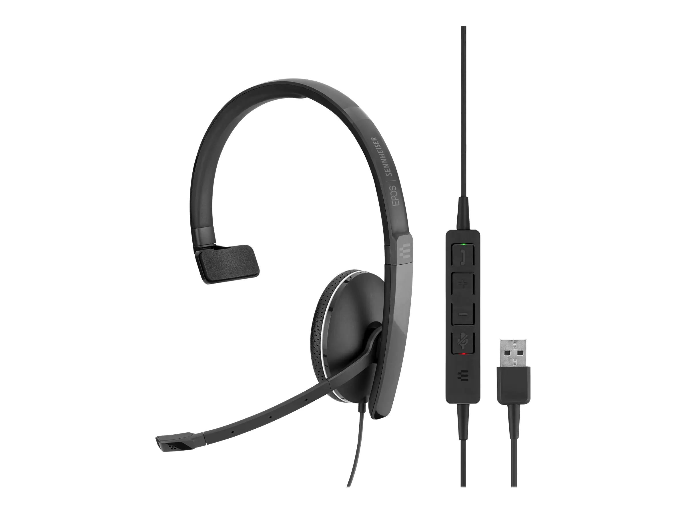 Epos ADAPT SC 135 USB - Headset - On-Ear - kabelgebunden - aktive Rauschunterdrückung - USB, 3,5 mm Stecker - Schwarz, weiß - Zertifiziert für Skype für Unternehmen