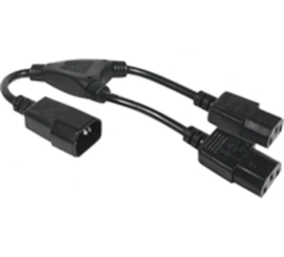 exertis Connect Hypertec 808430-HY - 0,3 m - C14-Koppler - 2 x C13-Koppler - Schwarz