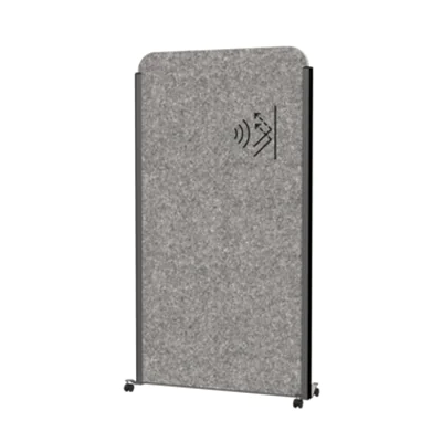 MAUL Stellwand MAULcocoon 100 x 180 cm (B x H) Zweibeinstativ 100 % PES-Fasern, 100 % PES-Fasern, 20 % recycelt dunkelgrau