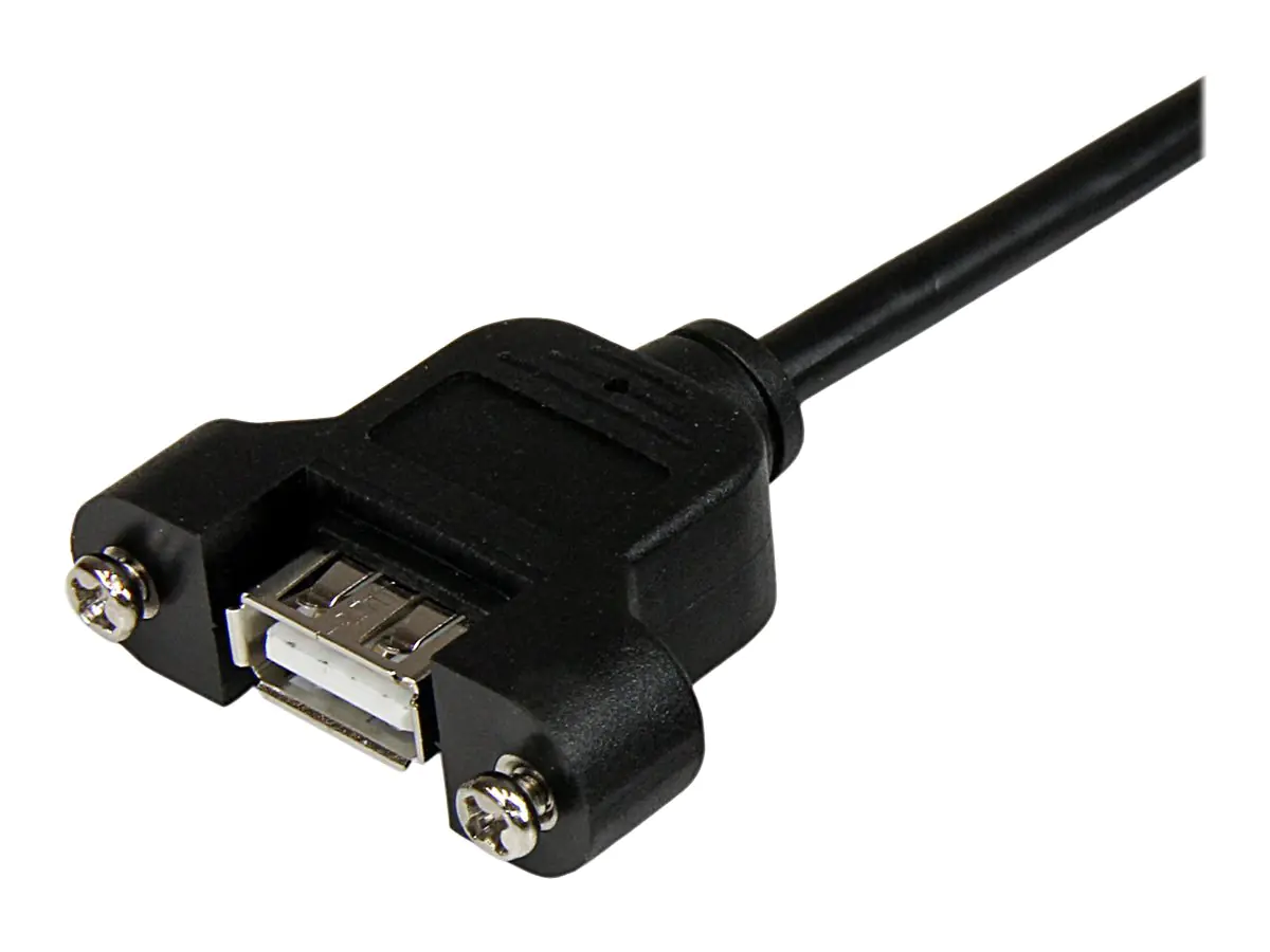 StarTech 90cm USB A Blendenmontage Kabel Bu/St - USB Verlängerungskabel - Einbaubuchsen Kabel Verlängerung - USB-Verlängerungskabel - USB (W) zu USB (M) - USB 2.0 - 91.4 cm - Schwarz - für P/N: UUSBOTG