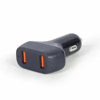 Gembird - Auto-Netzteil - 36 Watt - 3 A - QC 3.0 - 2 Ausgabeanschlussstellen (2 x USB) - Schwarz