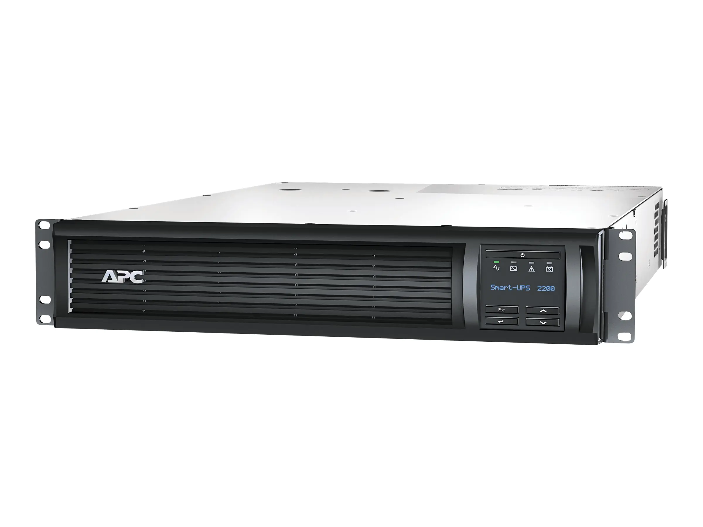 APC Smart-UPS 2200VA LCD RM - USV (Rack - einbaufähig) - Wechselstrom 230 V - 1980 Watt - 2200 VA - Ethernet, RS-232, USB - Ausgangsanschlüsse: 9 - 2U - mit APC UPS Network Management Card - für P/N: AR3103SP, AR3106SP, AR4024SP, AR4024SPX429, AR4024SPX43