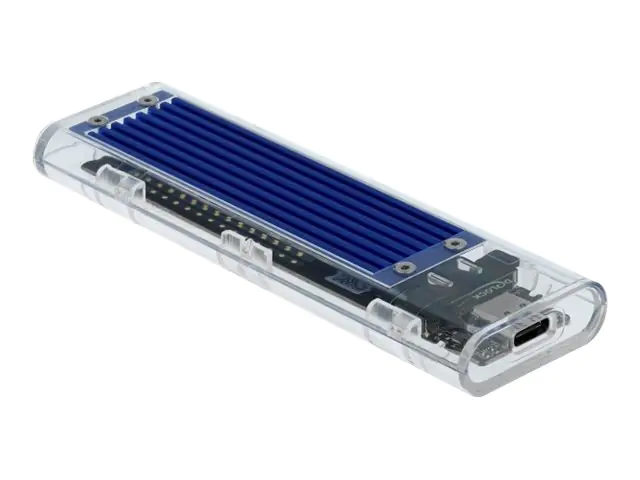 Delock External Enclosure for M.2 NVME PCIe SSD with USB Type-C female transparent - Speichergehäuse - M.2 NVMe Card - USB-C - durchsichtig
