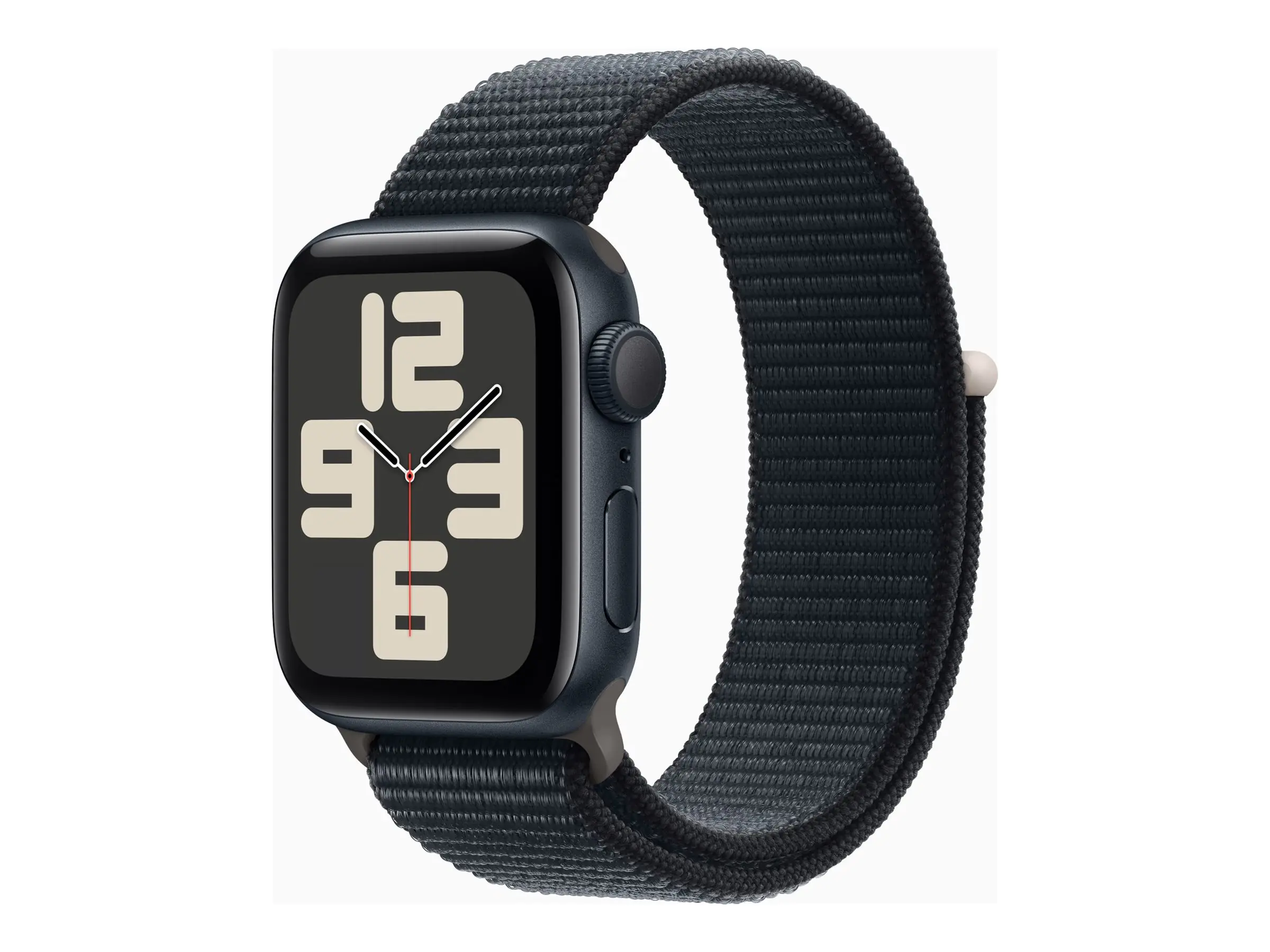 Apple Watch SE (GPS + Cellular) - 40 mm - Midnight Aluminium - intelligente Uhr mit Sportschleife - Stoff - Midnight - Handgelenkgröße: 130-200 mm - 32 GB - Wi-Fi, LTE, Bluetooth - 4G - 27.8 g