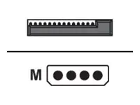 Sharkoon - Netzteil - SATA-Stromstecker bis interne Stromversorgung, 4-polig (M) - 15 cm - Schwarz