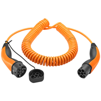 LAPP Ladekabel Elektroauto Spiral Plug-in-Hybrid (PHEV) und batterieelektrische Fahrzeuge (BEV) Abdeckkappe (Kupplung) 11 kW 5m