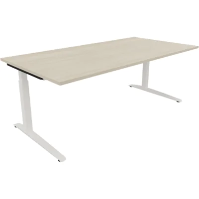 Schreibtisch Kufe Einzels. Quadrat B2000xT1000xH650-850 ws/Akazie hell Schreibtisch Kufe Einzels. Quadrat B2000xT1000xH650-850 ws/Akazie hell