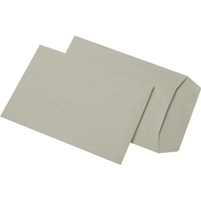 MAILmedia Versandtasche DIN C5 ohne Fenster 80g/m² mit Selbstklebung Papier, 100 % recycelt ohne Fadenverstärkung grau