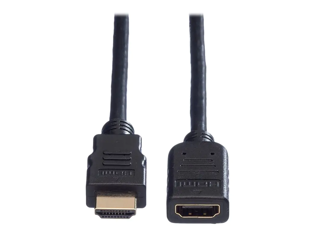 Secomp VALUE HDMI High Speed Cable with Ethernet - HDMI-Verlängerungskabel mit Ethernet - HDMI weiblich zu HDMI männlich - 5 m - abgeschirmt - Schwarz Secomp VALUE HDMI High Speed Cable with Ethernet - HDMI-Verlängerungskabel mit Ethernet - HDMI weiblich zu HDMI männlich - 5 m - abgeschirmt - Schwarz
