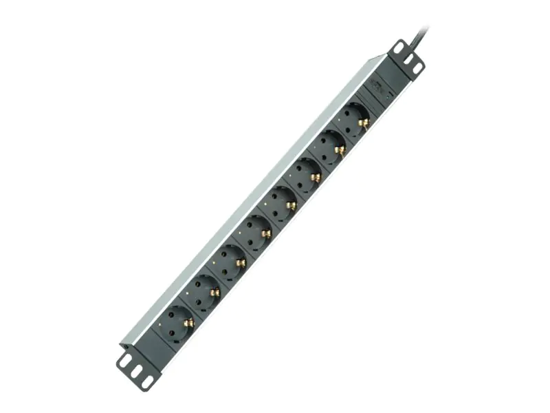 Roline - Steckdosenleiste (Rack - einbaufähig) - 250 V - 2300 Watt - Eingabe, Eingang IEC 60320 C14 - Ausgangsanschlüsse: 8 - 1U - 48.3 cm (19") - 2 m - Hellgrau, RAL 7035, Aluminium Roline - Steckdosenleiste (Rack - einbaufähig) - 250 V - 2300 Watt - Eingabe, Eingang IEC 60320 C14 - Ausgangsanschlüsse: 8 - 1U - 48.3 cm (19") - 2 m - Hellgrau, RAL 7035, Aluminium