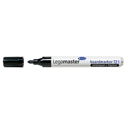 LEGAMASTER TZ 1 Boardmarker schwarz, 10 Stück(e), Schwarz, Schwarz, Weiß, Aluminium, Rund, 1,5 mm 7-110001