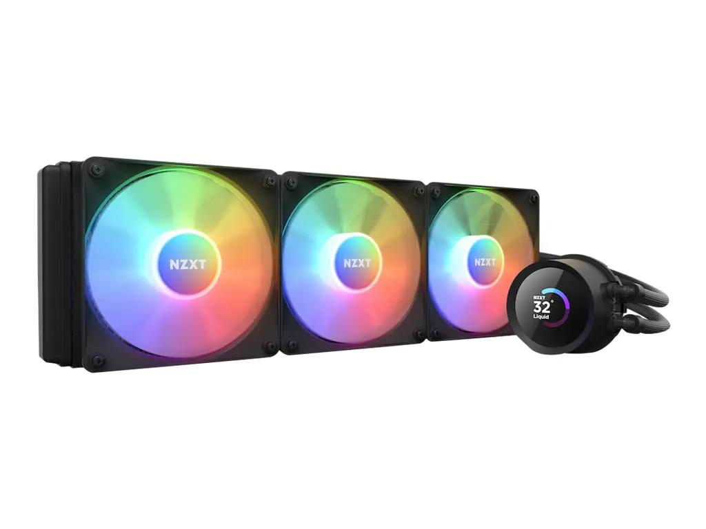 NZXT Kraken 360 RGB - Prozessor-Flüssigkeitskühlsystem - (für: LGA115x Socket, LGA1200, LGA1700, AM4, AM5, sTRX4, TR4) - Kupfer - 120 mm - mattschwarz