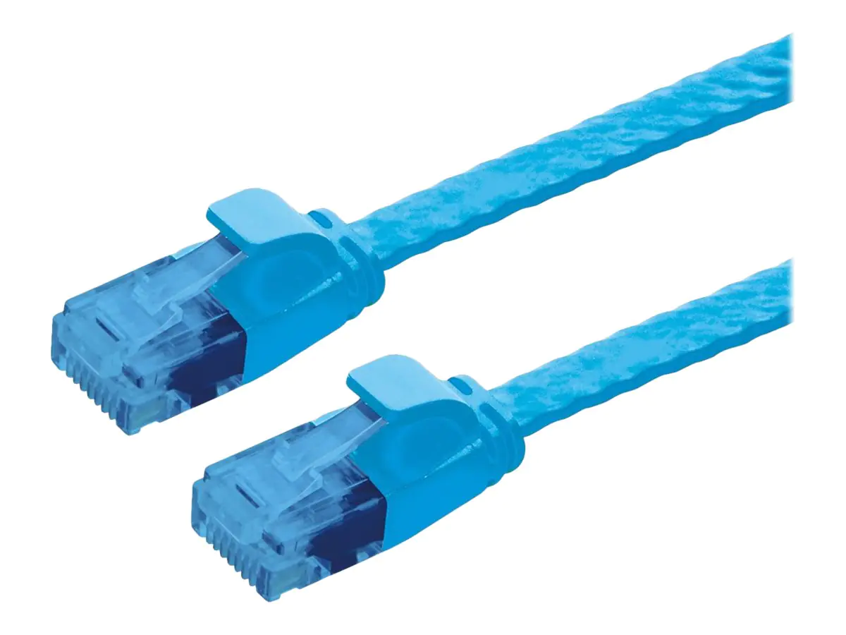 VALUE - Patch-Kabel - RJ-45 (M) zu RJ-45 (M) - 1.5 m - UTP - CAT 6a - geformt, ohne Haken, verseilt, flach - Blau