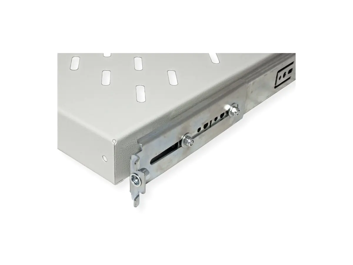 ROLINE 19 Zoll Fachboden 1 HE ausziehbar 550 T 25 kg grau