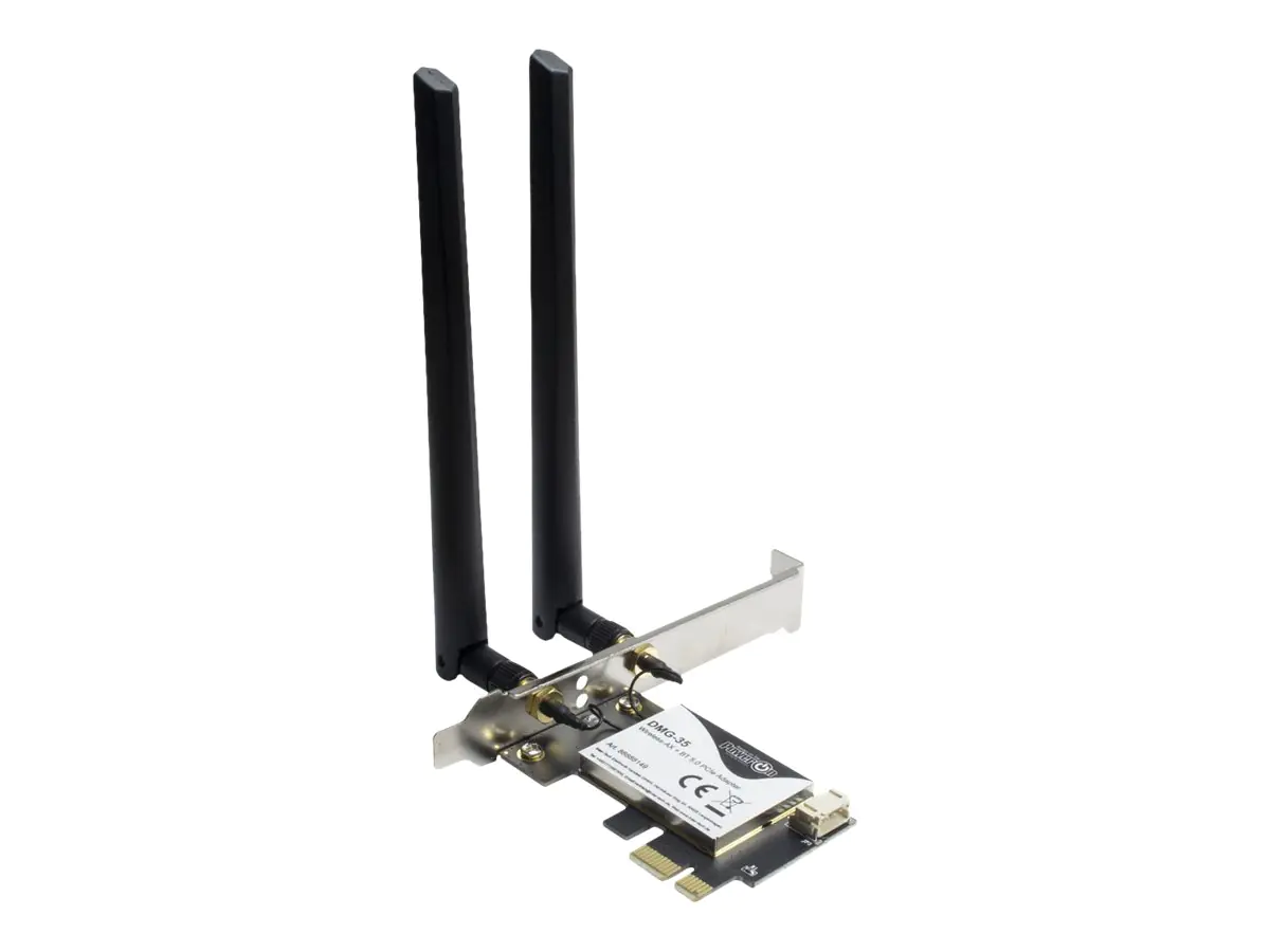Inter-Tech DMG-35 - Netzwerkadapter - PCIe Low-Profile - Bluetooth 5.0, 802.11ax