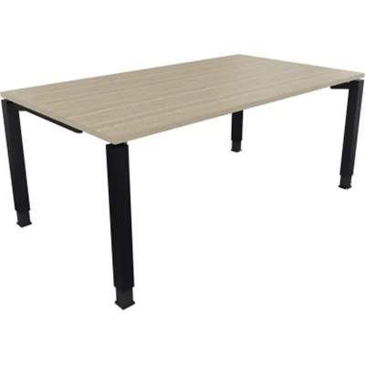 Schreibtisch Vierfuß Quadratrohr B1800xT1000xH680-820 an/Eiche Natur Schreibtisch Vierfuß Quadratrohr B1800xT1000xH680-820 an/Eiche Natur