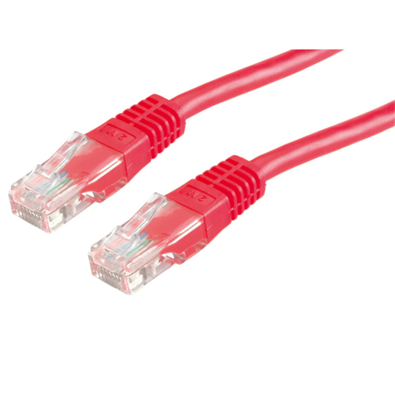 Roline - Patch-Kabel - RJ-45 (M) zu RJ-45 (M) - 50 cm - UTP - CAT 5e - geformt - Rot Roline - Patch-Kabel - RJ-45 (M) zu RJ-45 (M) - 50 cm - UTP - CAT 5e - geformt - Rot