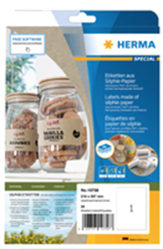 HERMA Universal-Etiketten 210 x 297 mm 20 Blatt Braun - Etiketten/Beschriftungsbänder