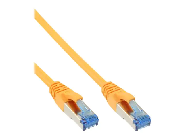 InLine - Patch-Kabel - RJ-45 (M) zu RJ-45 (M) - 50 cm - SFTP, PiMF - CAT 6a - geschirmt, halogenfrei, ohne Haken - Gelb