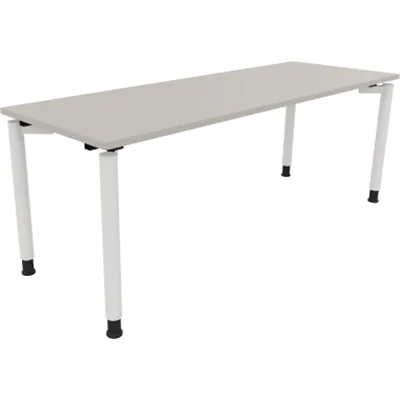 Schreibtisch Vierfuß Rundrohr B2000xT700xH680-820 ws/Lichtgrau Schreibtisch Vierfuß Rundrohr B2000xT700xH680-820 ws/Lichtgrau