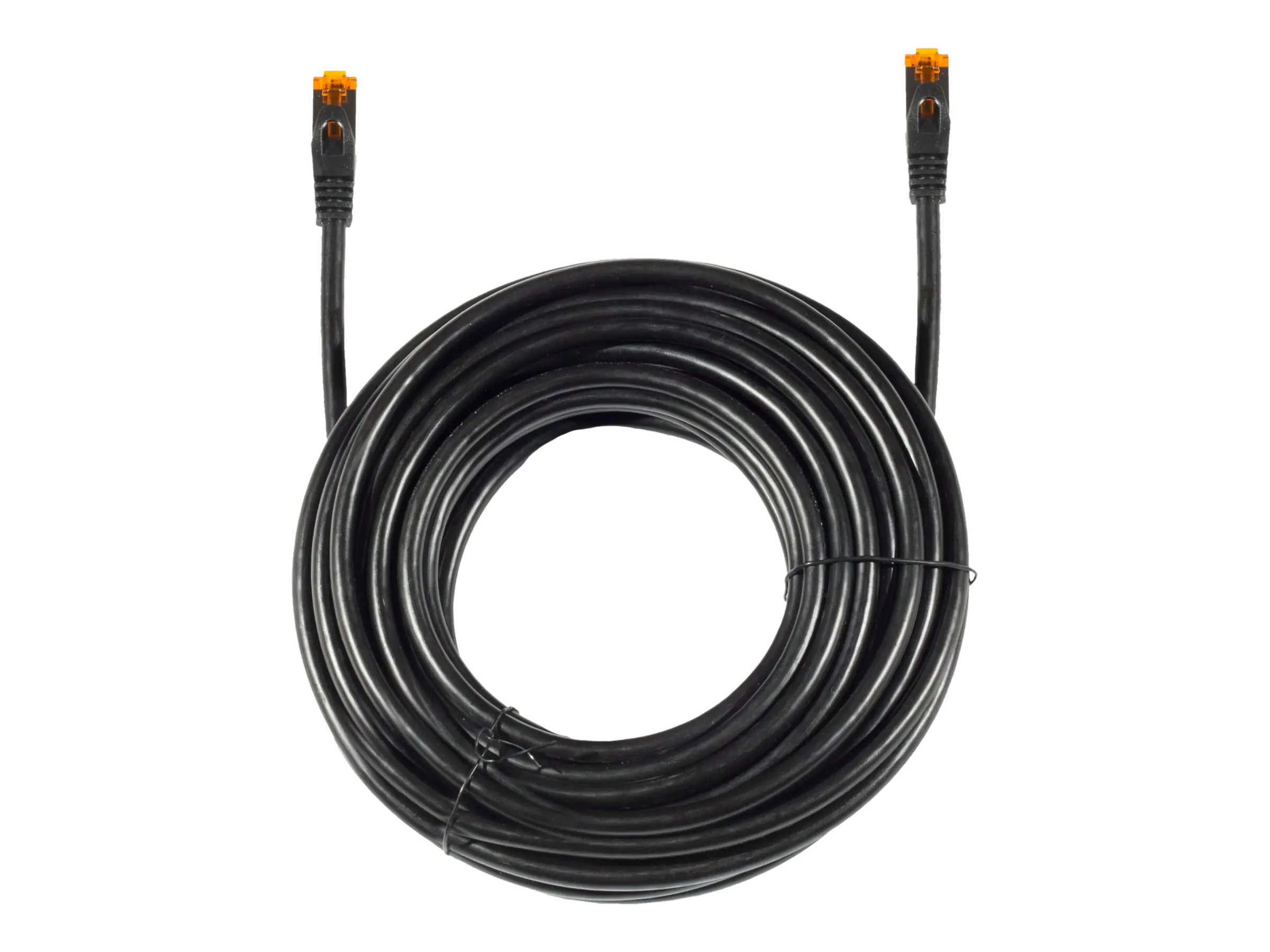 Helos - Patch-Kabel - RJ-45 (M) zu RJ-45 (M) - 15 m - SFTP - CAT 6a - im Freien, ohne Haken - Schwarz Helos - Patch-Kabel - RJ-45 (M) zu RJ-45 (M) - 15 m - SFTP - CAT 6a - im Freien, ohne Haken - Schwarz