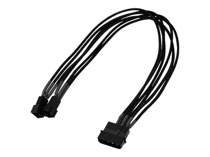 Nanoxia - Netzteil für Lüfter - 3 PIN Internal Power (M) zu interne Stromversorgung 4-polig, (nur für Lüfter) (M) - 30 cm - grün