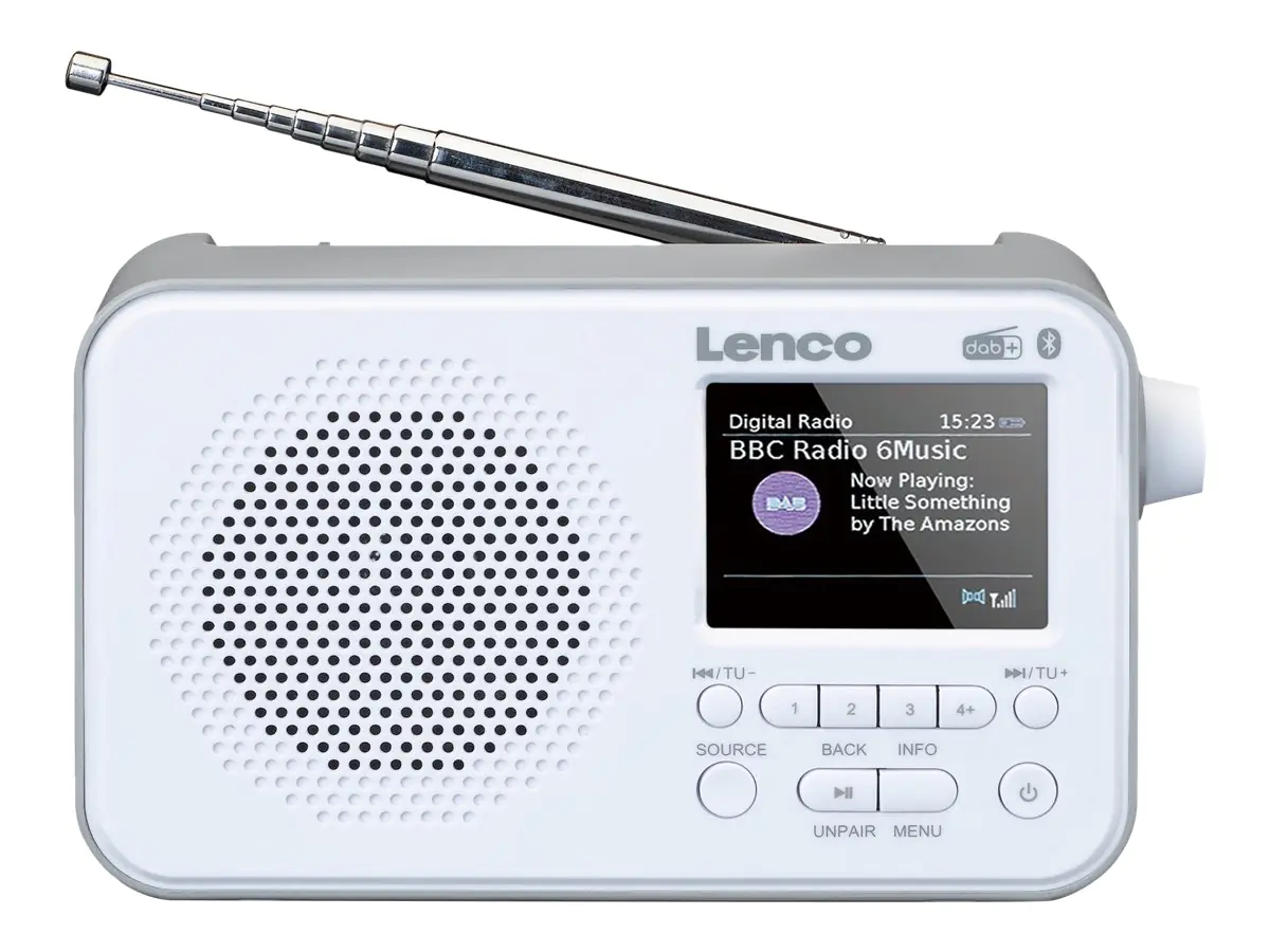 Lenco PDR-036 - Tragbares DAB-Radio - 2 Watt - weiß