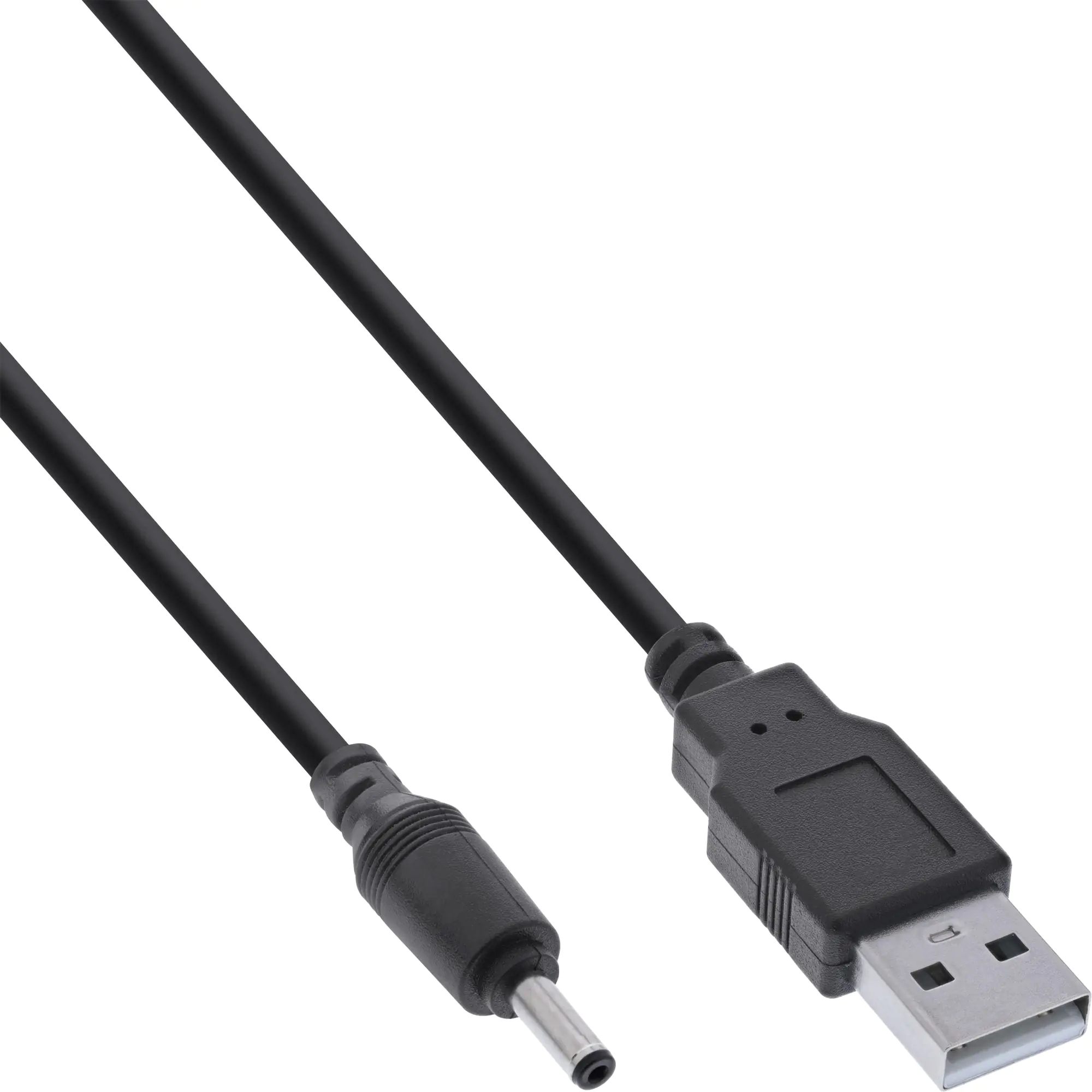 InLine - Stromkabel - USB (M) zu Gleichstromstecker 3,5 x 1,35 mm (M) - 5 V - 3 A - 3 m - Schwarz