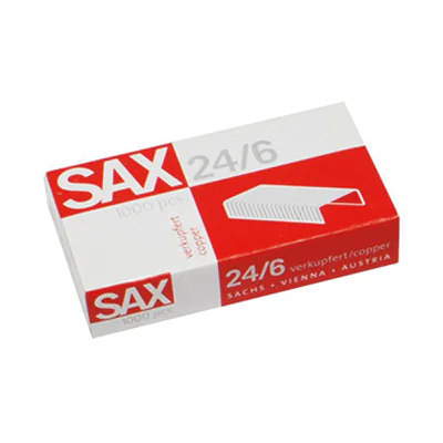 Sax Heftklammer Nr. 24/6mm verkupfert 1.000 St. 1-246-01