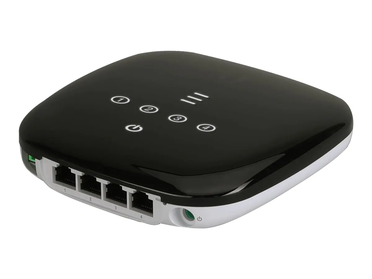UbiQuiti UFiber WiFi - Wireless Router 4-Port-Switch - 1GbE, GPON - Wi-Fi - wandmontierbar