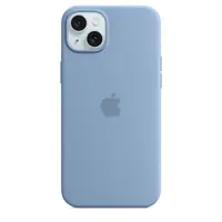 Apple - Hintere Abdeckung für Mobiltelefon - kompatibel mit MagSafe - Silikon - Winter Blue - für iPhone 15 Plus