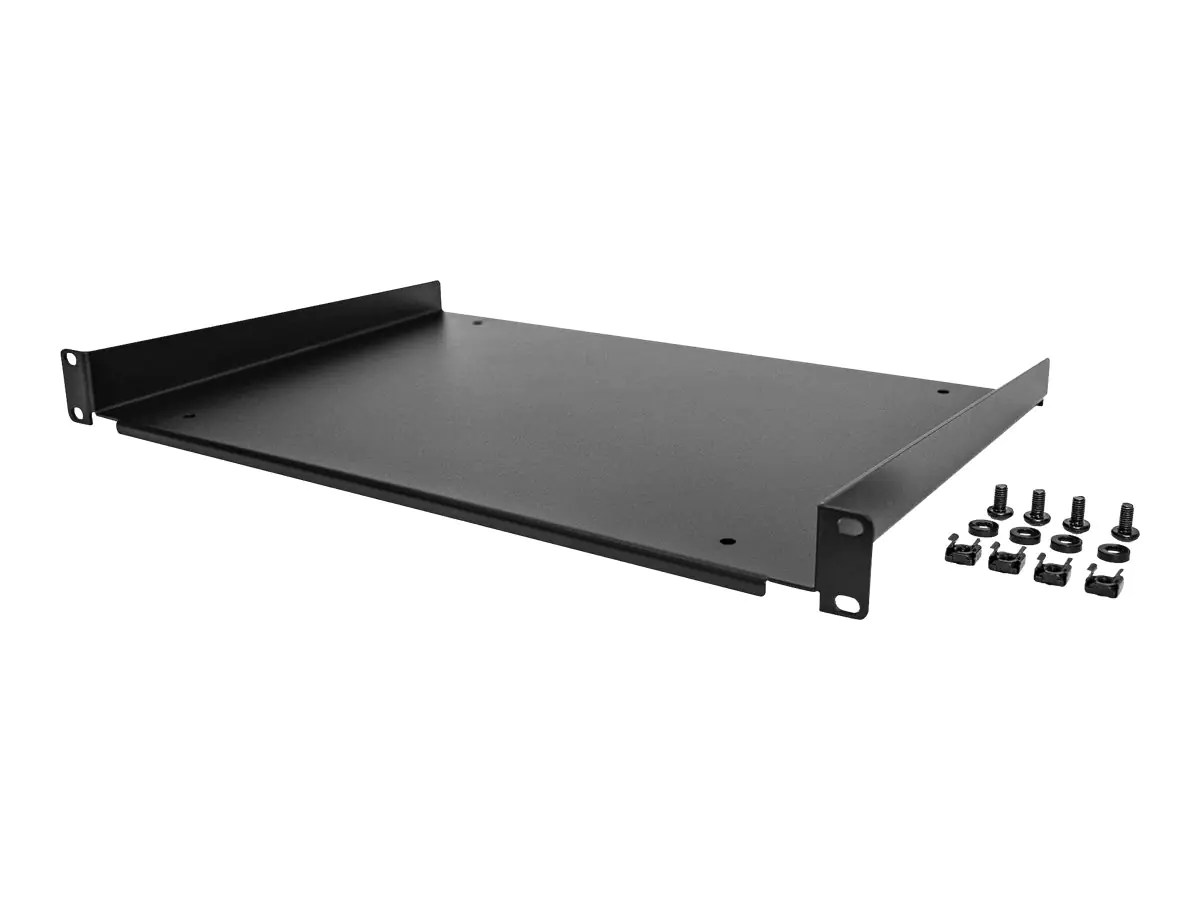 StarTech 1HE 19 Zoll Fachboden für netzwerk schrank - Freitragende Rack ablage für Serverschrank/Rack - Frontmontage - Belastbarkeit 25kg - 30cm tiefe Rackablage (SHELF-1U-12-FIXED-S) - Rack - Regal - 1U - 48.3 cm (19")