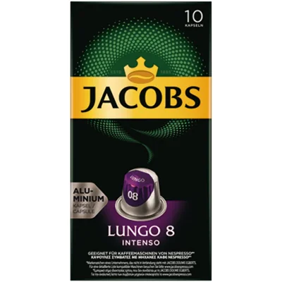 Jacobs Lungo Intenso Kaffeekapseln Arabica- und Robustabohnen kräftig 10 St. 4057024